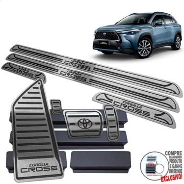 Imagem de Pedaleira Soleira Descanso Preto Toyota Corolla Cross 2022