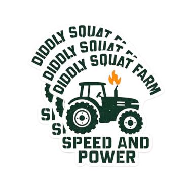 Imagem de Adesivos de vinil à prova d'água Diddly Squat Farm Speed and Power para adultos, decalques de garrafa de água e laptop, conjunto de adesivos divertidos - durável (3 peças, 7,6 cm)