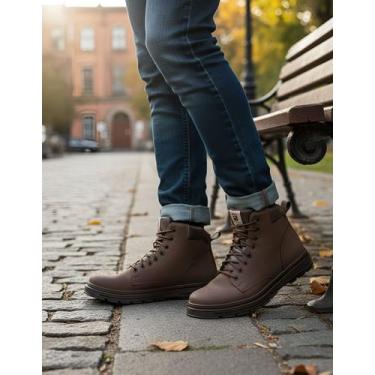 Imagem de Bota Coturno Masculino Ferraroni Vegano Com Ziper e Solado de Borracha