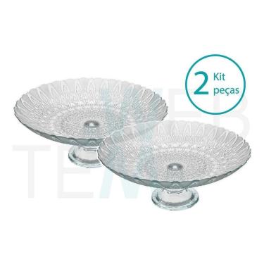 Imagem de Centro de Mesa Vidro Pé Pluma Vitazza - 2 Unidades
