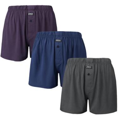 Imagem de Cuecas boxers masculinas BAMBOO COOL Boxer Shorts, pacote com 3