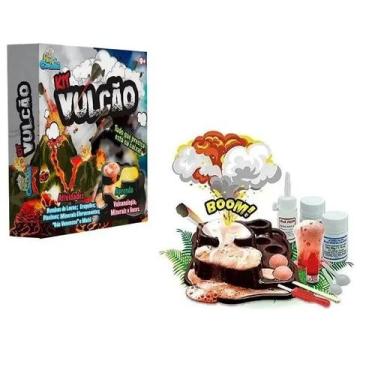 Imagem de Brinquedo Educativo Super Kit Vulcão Médio Com Acessórios - Hora da Ci