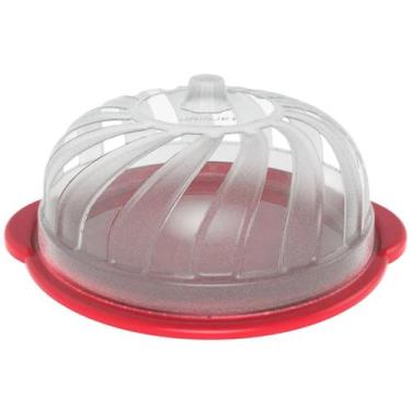 Imagem de Boleira Com Tampa Transparente,Base Vermelha,A Mais Vendida - Uninjet