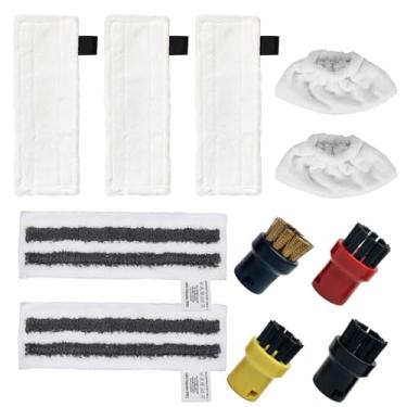 Imagem de Kingsea Almofadas de substituição de esfregão a vapor compatíveis com limpador a vapor Karcher SC, conjunto de almofadas redondas para esfregão de microfibra para bocal de piso SC SC2 SC3 SC4 SC5