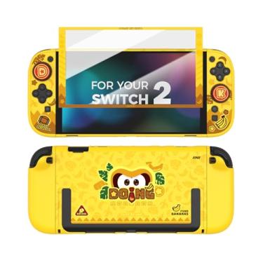 Imagem de IINE Conjunto de proteção multifuncional para Switch 2 – bolsa de armazenamento, capa protetora, protetor de tela de vidro temperado e capa para cartão de jogo, kit de viagem de cobertura total