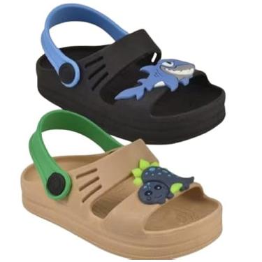 Imagem de Kit 2 Pares Sandália Infantil Menino Papete Masculino Leve Confortável (BR, Criança de 4 a 8 anos, Numérico, M, 31)