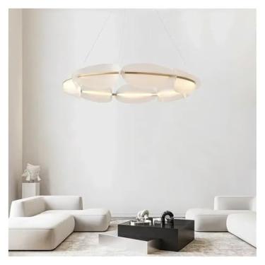 Imagem de Nordic Pulseira Pétala Led Luzes Pendentes Acrílico para Sala de Jantar Mesa Decoração Hotel Lustre Design Lâmpada Simples Arte Pendurada Luz