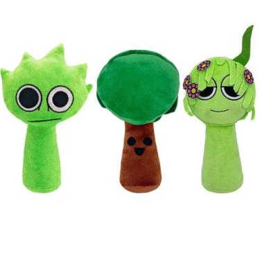 Imagem de Brinquedo de pelúcia Sprunky Wenda e Grey Sprunki 25 cm, 3 peças para 