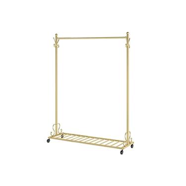 Imagem de Cabideiro, cabide independente de chão, suporte de exibição de roupas, sapateira com parte inferior, adequado para varandas e vestiários