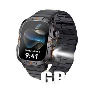 Imagem de Relógio Inteligente Militar Masculino Monitor De Saúde 3ATM À Prova D'