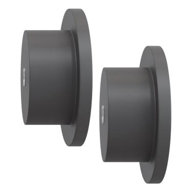 Imagem de Kit 02 Pinos Suporte de Parede Madeira Preto Redondo Espelho Bolsa Cabide Decoração - Lyam Decor