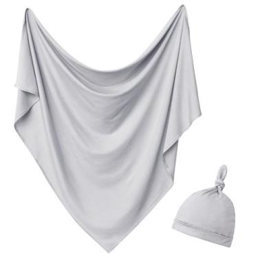 Imagem de Conjunto de embrulhos para recém-nascidos OWLOWLA 81x81cm, cobertor ci