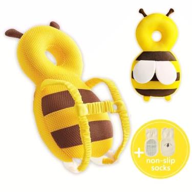 Imagem de Mochila Protetora De Cabeça De Bebê: Bee Soft Landing & Safety Toddler Fall Protection Para Bebê Engatinhando E Andando E Almofada De Queda Para Trás Para Bebês