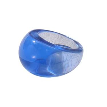 Imagem de MMIUAEG Anel grosso de resina transparente, anéis de articulação vintage de acrílico multicolorido estética moderna declaração Y2k anel de junta de dedo grosso para mulheres, Acrílico, Sem pedra