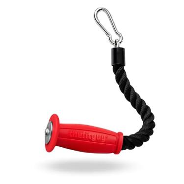 Imagem de Puxador de corda THEFITGUY ergonômico para trabalhar tríceps, individual, comprimento de 42 cm, antiderrapante, confortável, reduz a pressão do pulso e fricções, fácil de limpar, acessório de academia