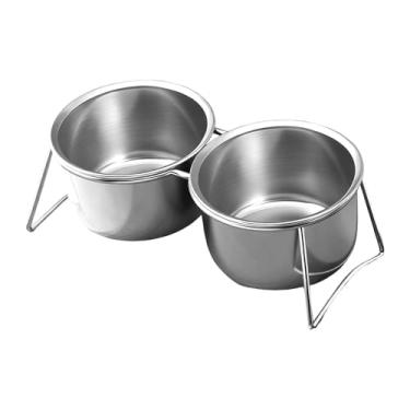 Imagem de MFMEXUL Comedouro para Cães com Suporte, Alimentador Estável E Tigelas Removíveis E Inclinadas para Gatos, 1100ml