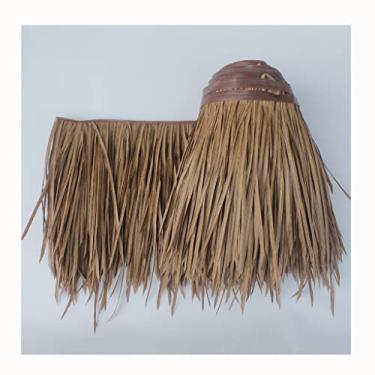 Imagem de Rolo de palha de simulação, palha de plástico para telhados palha artificial palha falsa casa de fazenda cabine gazebo decoração telhas de palha retardantes de chamas, material PE (amarelo g, 0,5 x 10