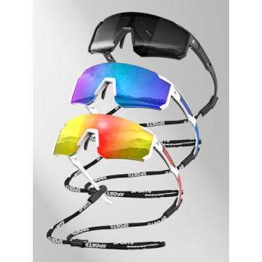 Imagem de Óculos de sol esportivos para atividades ao ar livre, leves, para pesca, condução, ciclismo, design esportivo para estilos de vida ativos