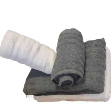 Imagem de Kit Toalha, Kit com 03 Toalha de Banho Grande E Grossa(Volume Extra) Azul Marinho Ou Branca Ou Cinza Ou Grafite(2 Branco / 1 Cinza Grafite)