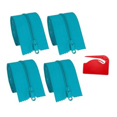 Imagem de Esquirla Kit de zíper de porta instantâneo de 4 rolos, proteção eficiente contra poeira, ferramenta de corte de folha de PP incluída, zíperes versáteis de, Verde