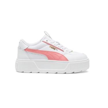 Imagem de PUMA - Tênis infantil Karmen Rebelle, Branco/maracujá/dourado, 5.5 Big Kid