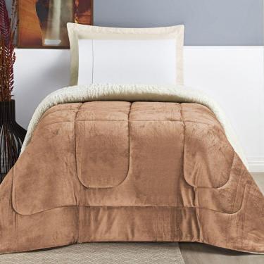 Imagem de Coberdrom Casa Scarpa Apollo Solteiro Sherpa Manta Flannel Toque Lã De Carneiro - Rosa Alaranjado Apricot