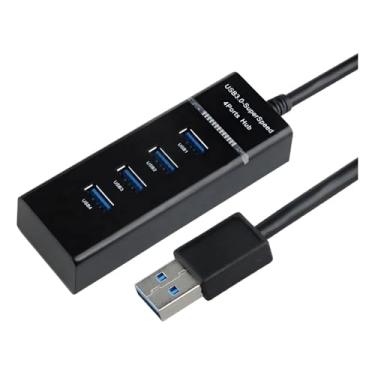 Imagem de Hub USB 3.0 4 Portas Super Speed | Expansor de Portas USB para PC, Notebook e Mac | Transferência Rápida 5Gbps | Plug & Play, LED Indicador, Portátil e Compacto Premium