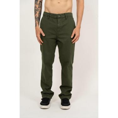 Imagem de Calca RVCA The Weekend Hide Chino Verde Militar -Verde Militar-38-Masculino