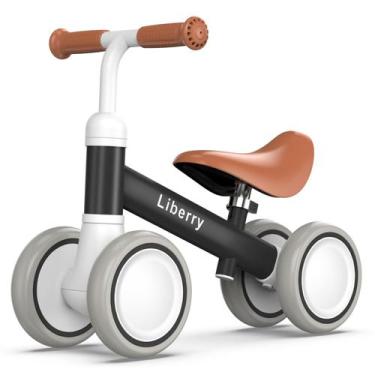 Imagem de Balance Bike Liberry Baby de 1 ano com assento ajustável preto