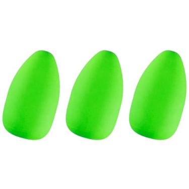 Imagem de Alwonder 60 peças/pacote de boias ovais de espuma, equipamento de pesca de surfe, flutuador de pompano, equipamento de fundo de isca viva, localizador de peixes, indicadores de greve, pesca com mosca para bagre, truta Walleye (2#, verde)