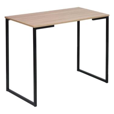 Imagem de Escrivaninha-mesa Escritório 90cm Mdp-aço Carbono Multimóveis Cr25292 Preto-madeirado
