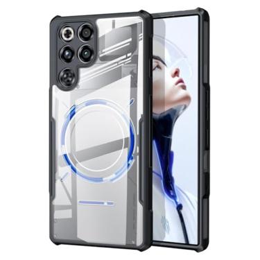 Imagem de MeiyueEr Capa para Red Magic 11 Pro/11 Pro +, [proteção militar contra quedas] [não amarela] [à prova de choque] [à prova de suor] [à prova de impressões digitais] capa protetora fina (preta)