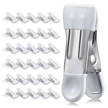 Imagem de Alfinetes de roupas resistentes para porta externa, pacote com 30, clipes de chip de 5 cm, clipes de saco, prendedores de roupa, clipes de saco clipes de alimentos para lavanderia, clipes de saco para