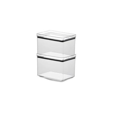 Imagem de Pote Hermético em Acrílico, Transparente, Capacidade 1800ml, Multiuso, Dimensões 22x9x15cm, para Armazenamento de Alimentos