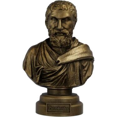 Imagem de Estátua Busto Parmênides de Eleia - Filósofo Grego (Ouro Velho)