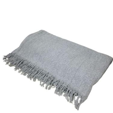 Imagem de Manta Extragrande Luxuosa Para Sofá - 4,00 X 1,80 Metros, Algodão Puro, Estilo Elegante E Protectora(Cinza claro)