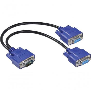 Imagem de Cabo Y Vga Macho X 2 Vga Femea 15 Pinos Avy-1m-2f