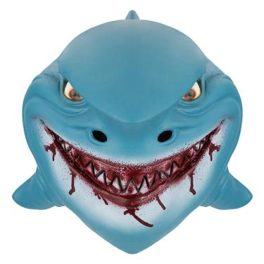 Imagem de Máscara de resina de tubarão realista para cosplay sangrento de Halloween