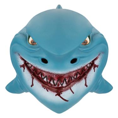 Imagem de Máscara de resina de tubarão realista para cosplay sangrento de Halloween