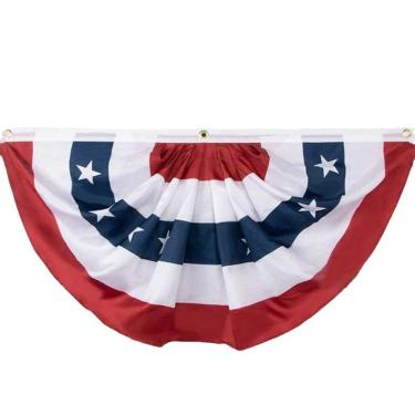 Imagem de Bandeira de ventilador Dia da Independência 45x90cm Poliéster