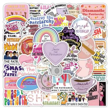 Imagem de Pacote de adesivos feministas, 50 unidades, decalques empoderadores à prova d`água
