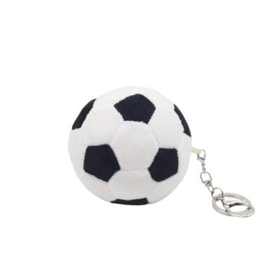 Imagem de Chaveiro, bola de futebol de pelúcia, mini futebol, 8 cm, macio e realista
