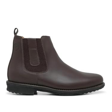 Imagem de Botina Chelsea Masculina Bota Couro Legítimo Solado Borracha Gel (20, 43, BR, Adulto, Numérico, 41)