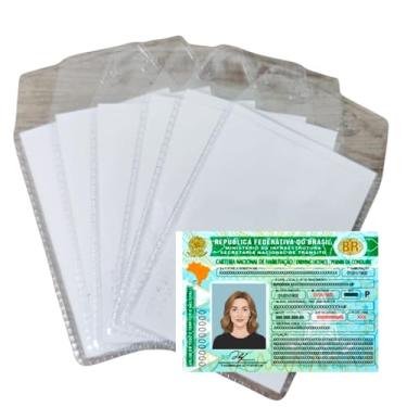 Imagem de Porta CNH Plástico Resistente Transparente – Capa Protetora de Documento para Carteira de Motorista – Compacto, Fino e Flexível (1, CNH (9,5CM X 6,5CM))