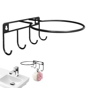 Imagem de Shakven Organizador de montagem em parede de futebol, rack de armazenamento de bolas de parede - Suporte organizador de parede de metal | Suporte de bola de metal com ganchos para basquete, futebol,