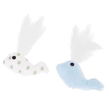 Imagem de VBESTLIFE Conjunto de 10 Brinquedos Teaser para Gatos de Estimação, de, Com Penas, Animais de Pelúcia Interativos, Peixes para Entretenimento