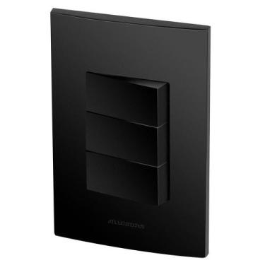 Imagem de Conjunto 1 Simples + 2 Paralelos - Inova Preto Fosco - Apf23 - Alumbra