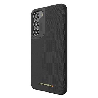 Imagem de ZAGG Capa para celular Gear4 London Samsung Galaxy S23+ Series, proteção contra quedas D30 até 4 m, design contemporâneo com tecido impresso em 3D, funciona com sistemas de carregamento sem fio preto