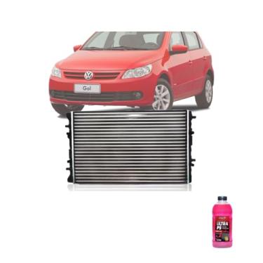 Imagem de Kit Radiador VW Gol 06>Fox 09 1.0 1.6 C/Ar + Aditivo Radiador Radnaq T5 Vermelho