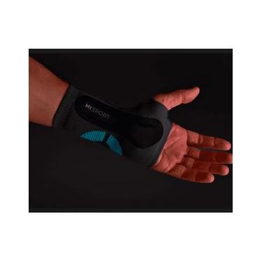 Imagem de Imobilizador de Punho Esquerdo PRO N1 Cinza com Azul Turquesa